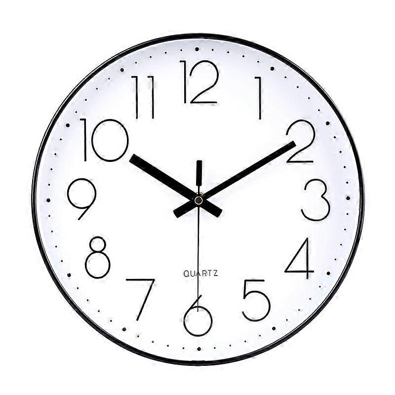 12 inch Fashion Silent Wall Clock Creative Three-Dimensional Digital Scale Wall Clock No Punching Clock