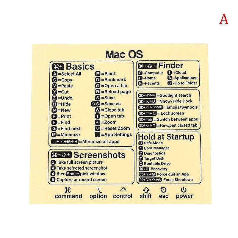 1 Pcs Windows PC Reference Keyboard Shortcut Sticker Adhesive For PC Laptop Desktop Electronics Stickers