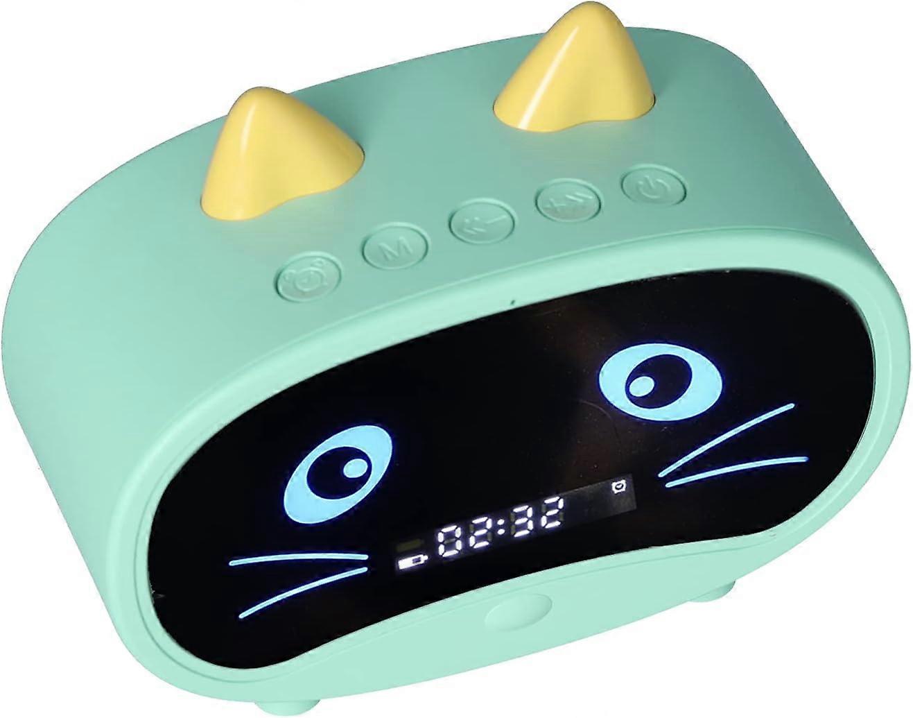 Multifunctional Wireless Alarm Clock Bluetooth Speaker(green)