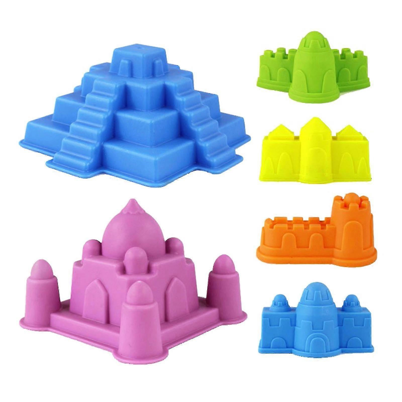 Eco-friendly Castle Mold Sand Toy Kit For Sandbeach Smooth Edges Beach Mold