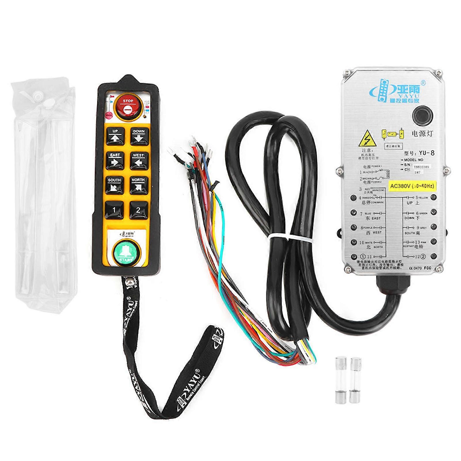 Hoist Controller Single Handle Industrial 3-Proof Electric Hoist Remote Control YU-8AC380V