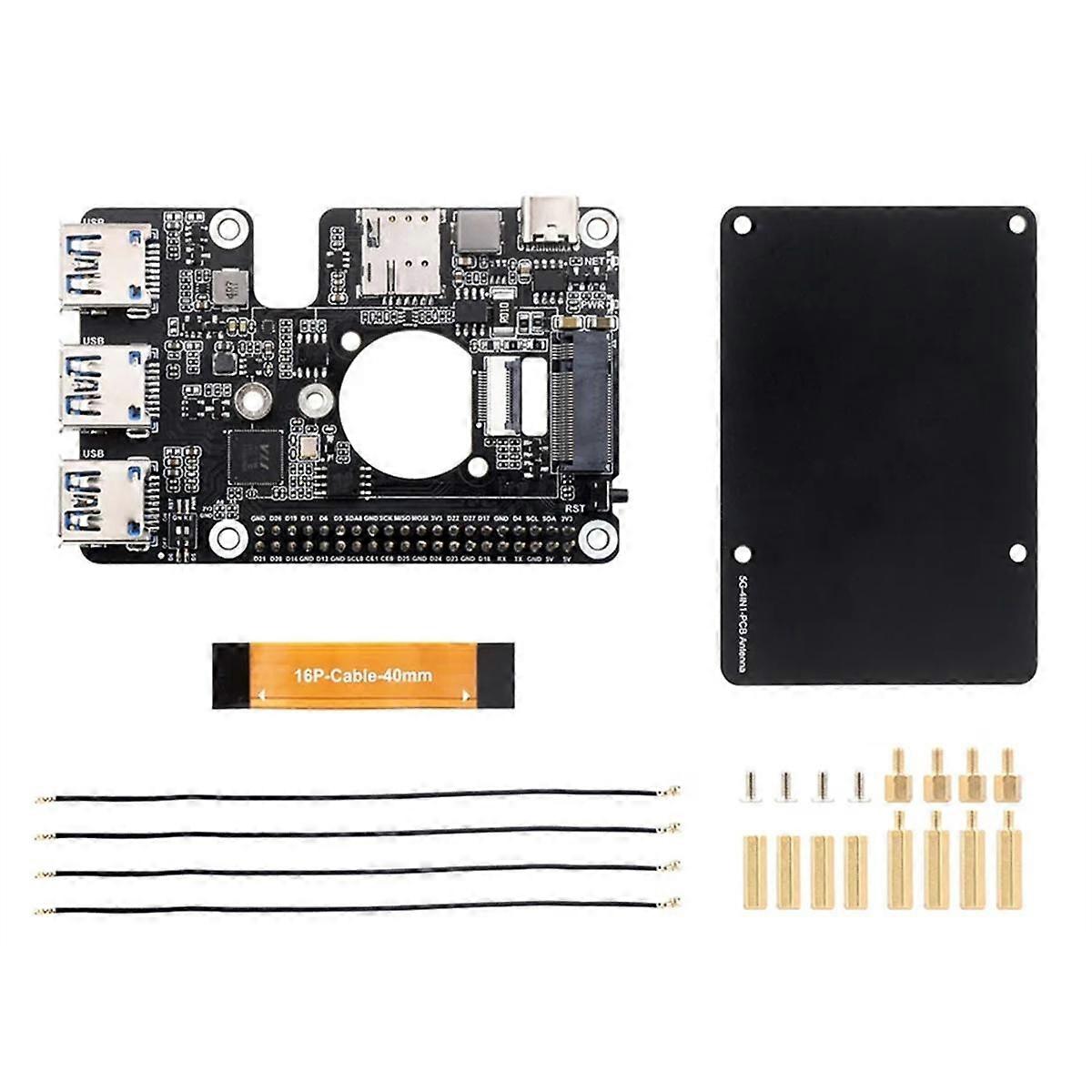 PCIe to M.2 4G/5G and USB 3.2 HAT Compatible with SIMCom/Quectel 4G/5G Modules,PCIe Expansion Board for 5