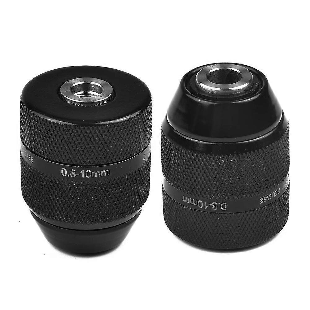 Durable 0 8 10mm Metal Drill Chuck  3/8 24UNF Thread  Reliable Locking Function With Ratchets  Suitable For Percussion Drills