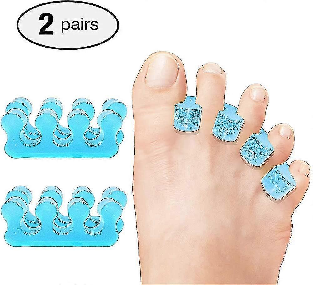 2 Pairs Of Gel Toe Stretchers And Separators For Toe Relief, Bunion Relief