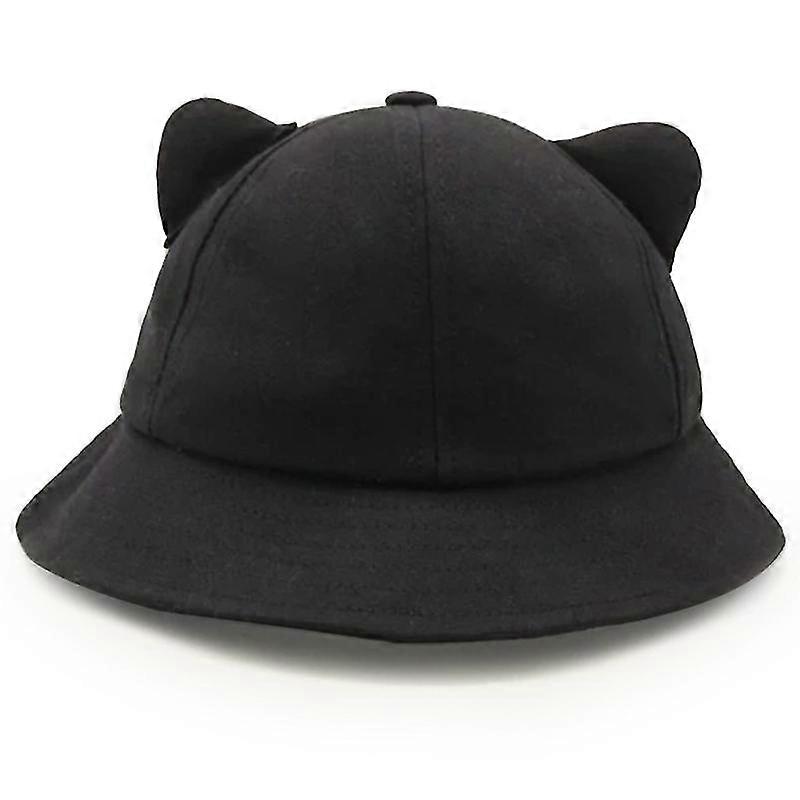 Lovely Fisherman Hat Cute Cat Ear Tail Bucket Hats All-match Sunscreen Caps