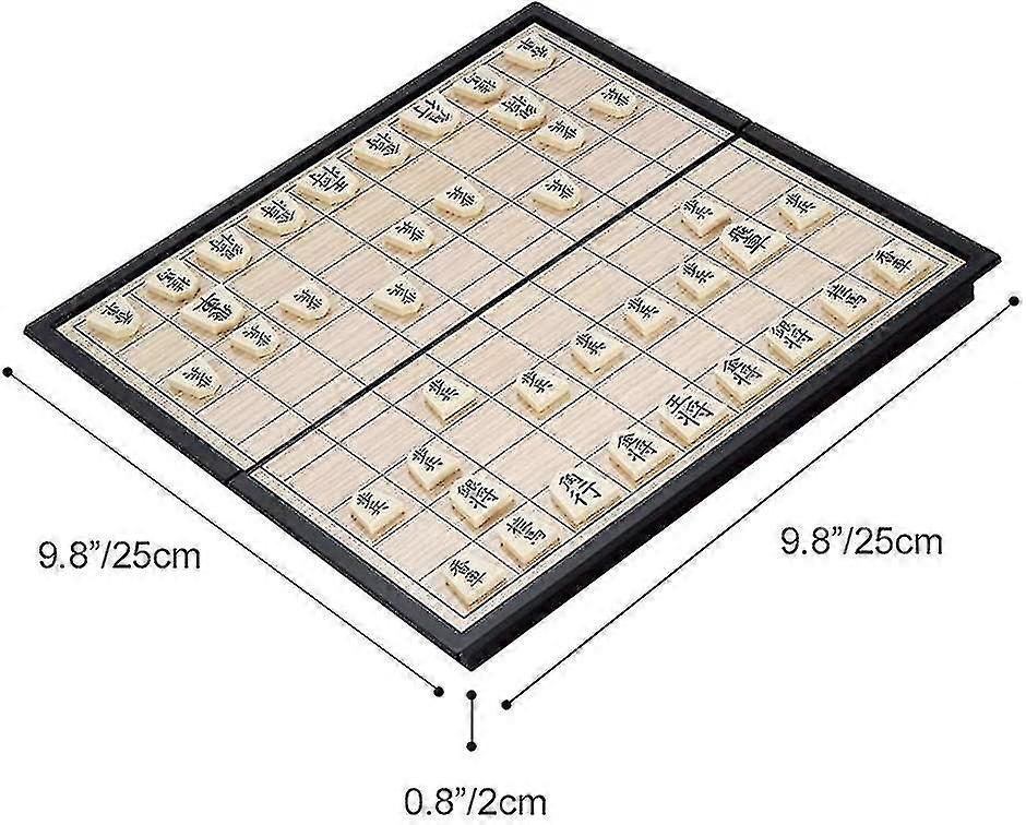 25cm Portable Folding Board Game Shogi Japanese Chess Magnetic Travel Game Set