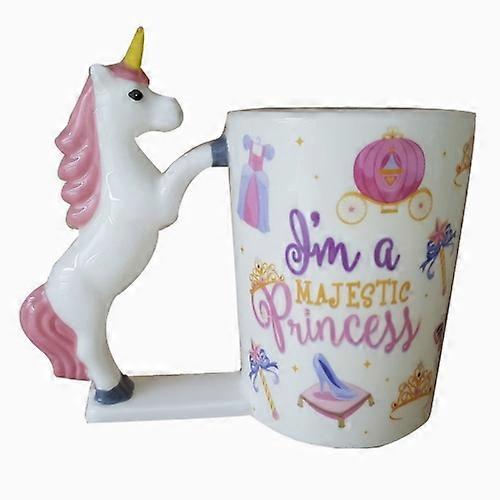 3D Unicorn Shape Ceramic Hand Painted Mug Water Cup