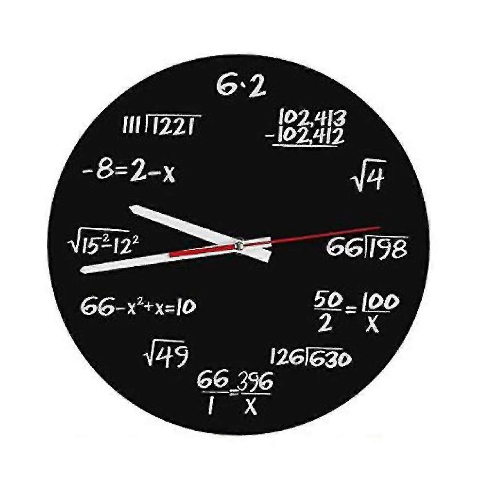 Math Wall Clock , Math Formulas Clock Quiz Clock In Black And White Unique Math Equation Clock For