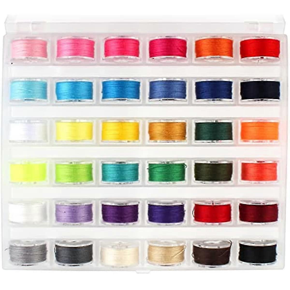 36pcs Sewing Machine Bobbins Thread Sewing Thread Kit With Storage Box