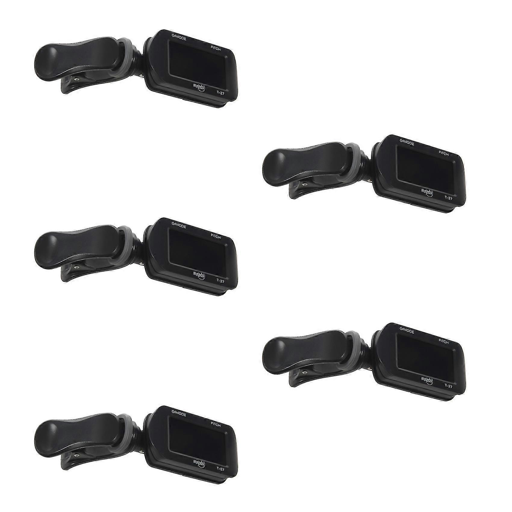5x T-27 Digital Guitar T Tuner With Lcd Screen Display Clip-on Violin Ukulele