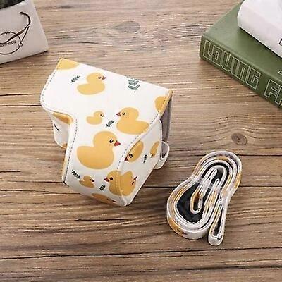 התאמה מדויקת לגוף מלא עור PU מארז דיגיטלי קופסת תיק כיסוי עבור SONY ZVE10 ZV-E10 16-50mm מצלמה מצוירת שרוול מגן עור