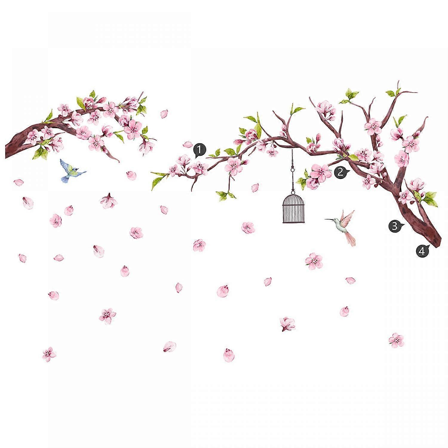 Pink Peach Blossom Wall Sticker