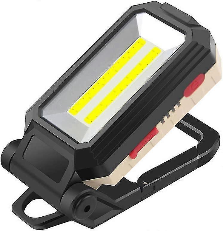 cob work light, 10w led spotlight rechargeable portable inspection light magnetic flashlight with usb
