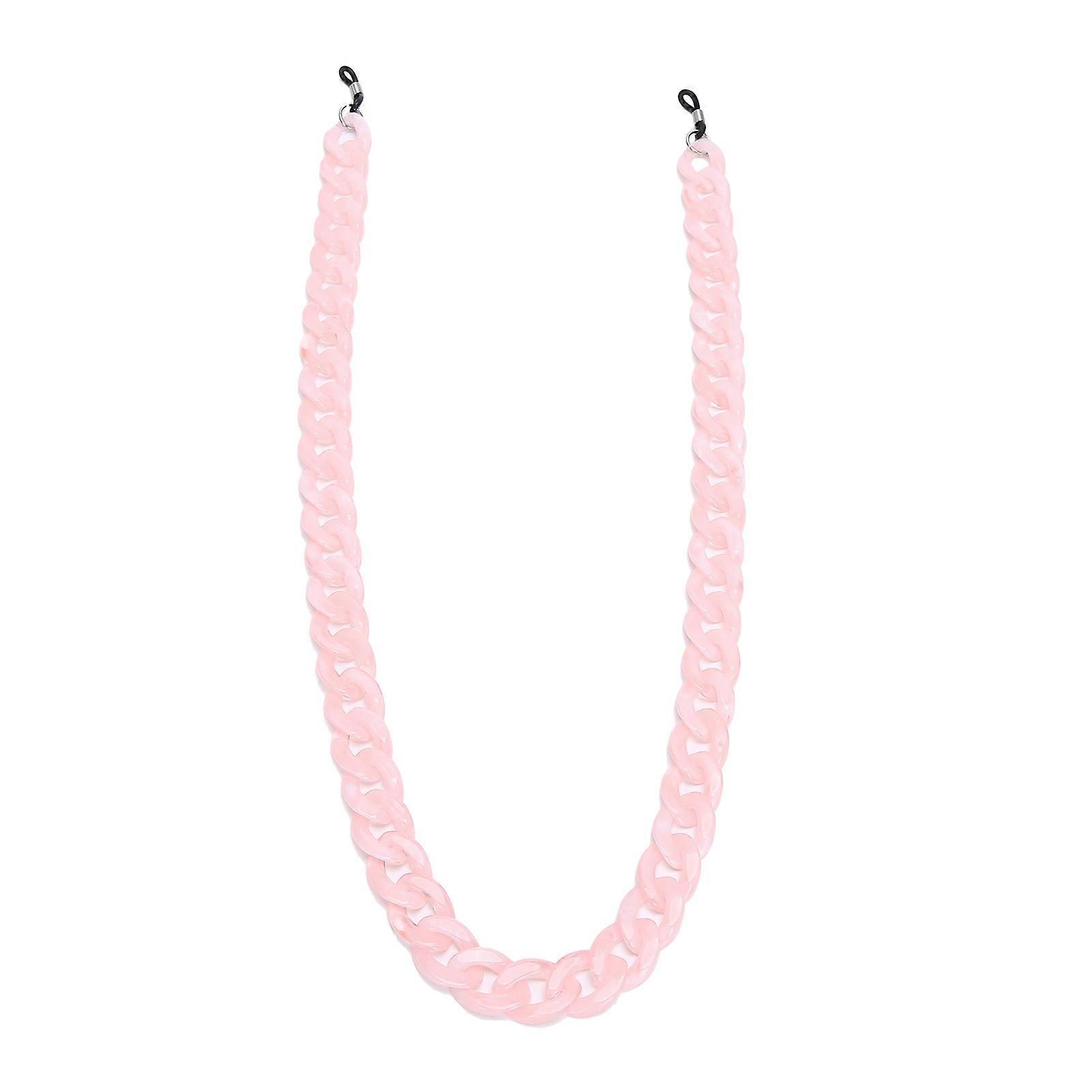 Simple Style Eyeglasses Chain AntiSlip Sunglass Reading Glasses Holder Chain Lanyard Accessory(Pink )