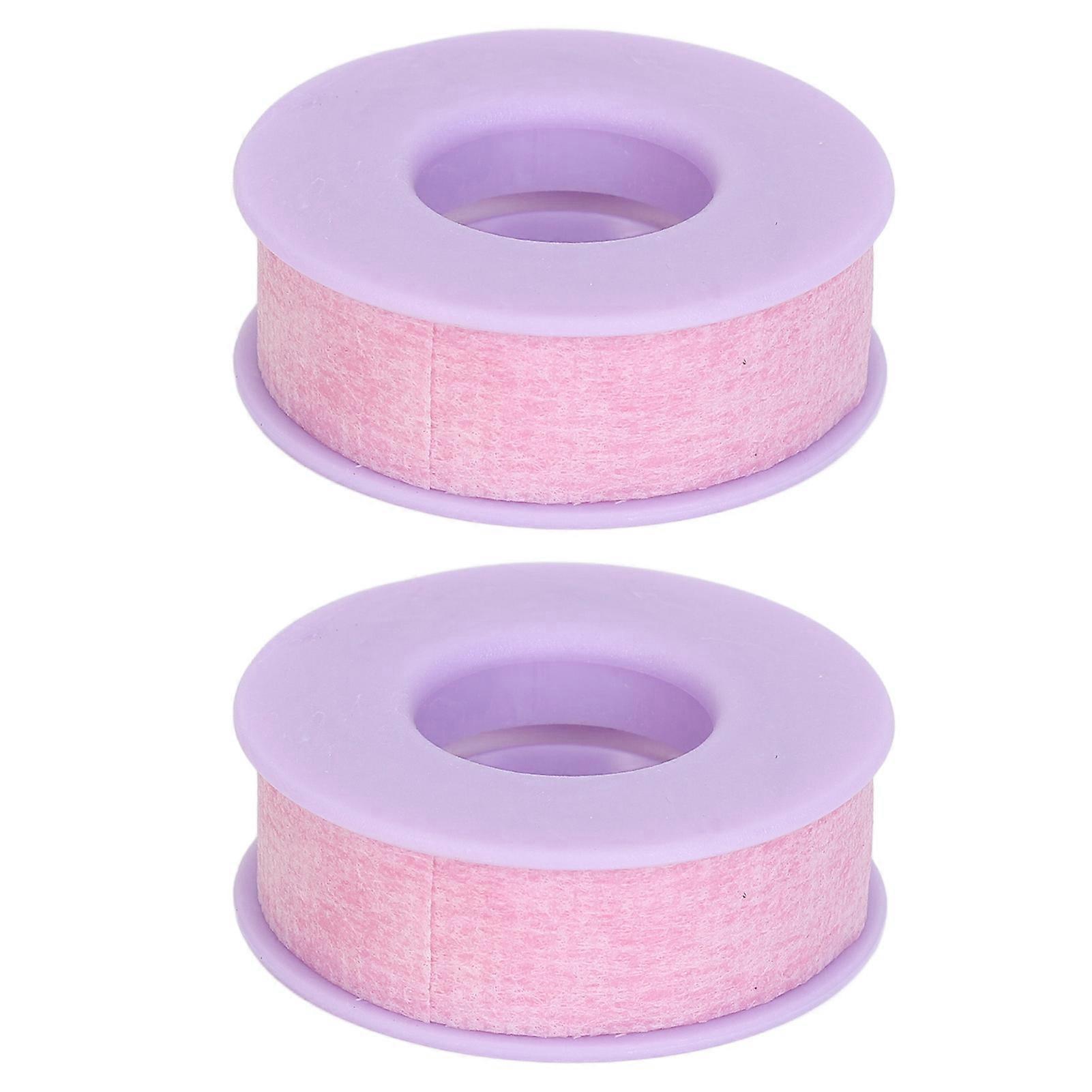 2pcs Lash Tape Breathable Easy to Tear Soft Thin Adhesive Eyelash Extension Tape for Makeup Salon Home Purple