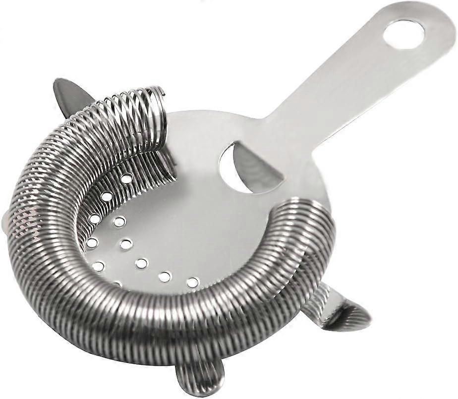Hawthorn Cocktail Strainer by Stainless Steel Bar Strainer Professional 4-Prong Strainer with 100 Wire Springs