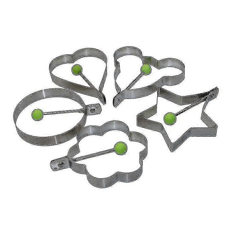 Rustfritt stål Omelett Pancake Mold5pcs