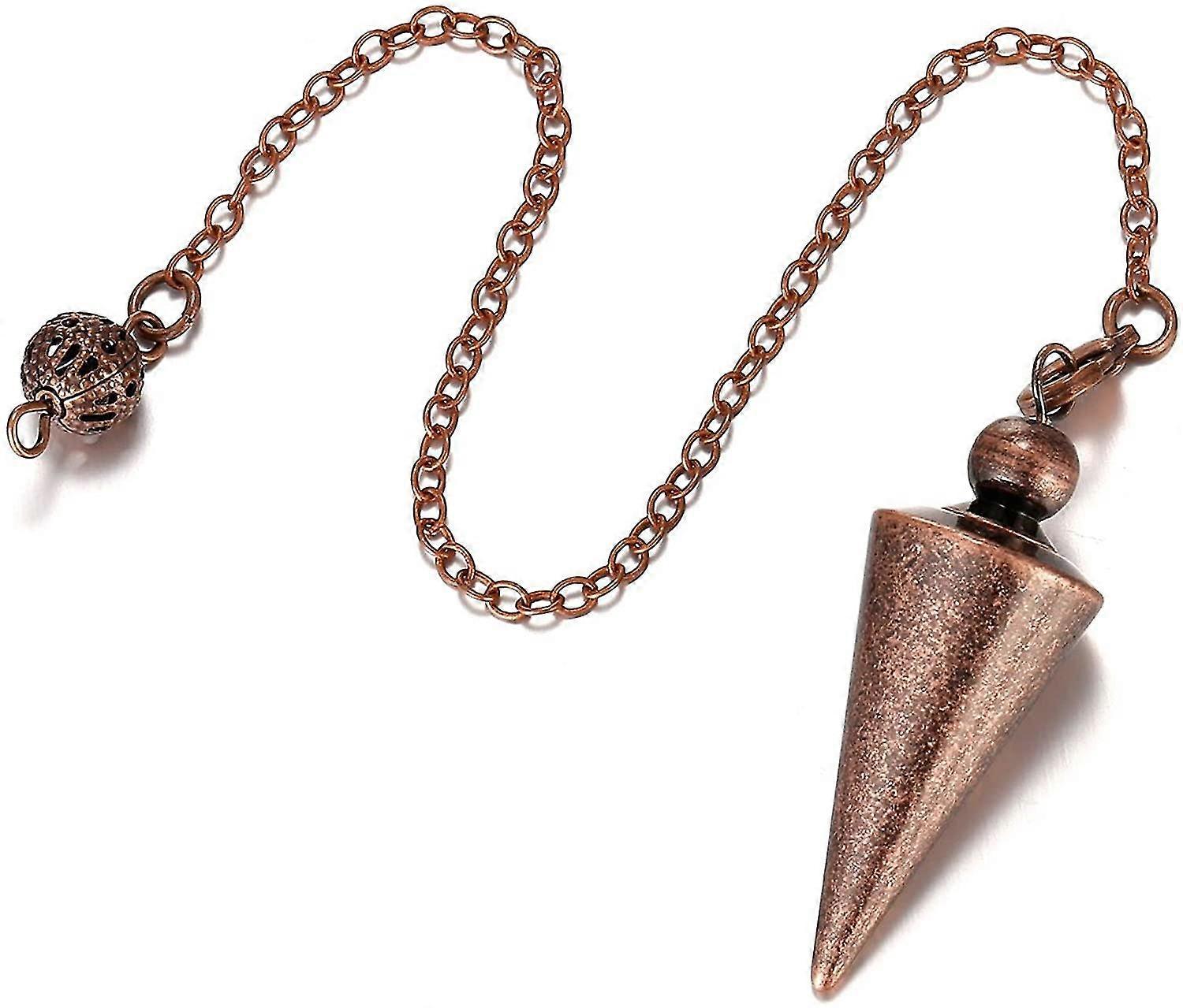 Bronze Metal Copper Spiritual Point Pendulum For Divination Healing Dowsing Wicca Balancing Pointed Cone Pendant Pendulum