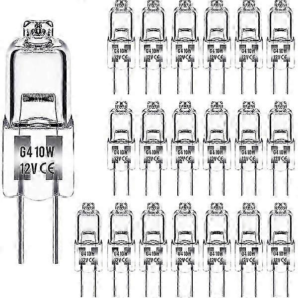 Λαμπτήρες αλογόνου G4 10W 12V - Θερμό λευκό - 20 Pack