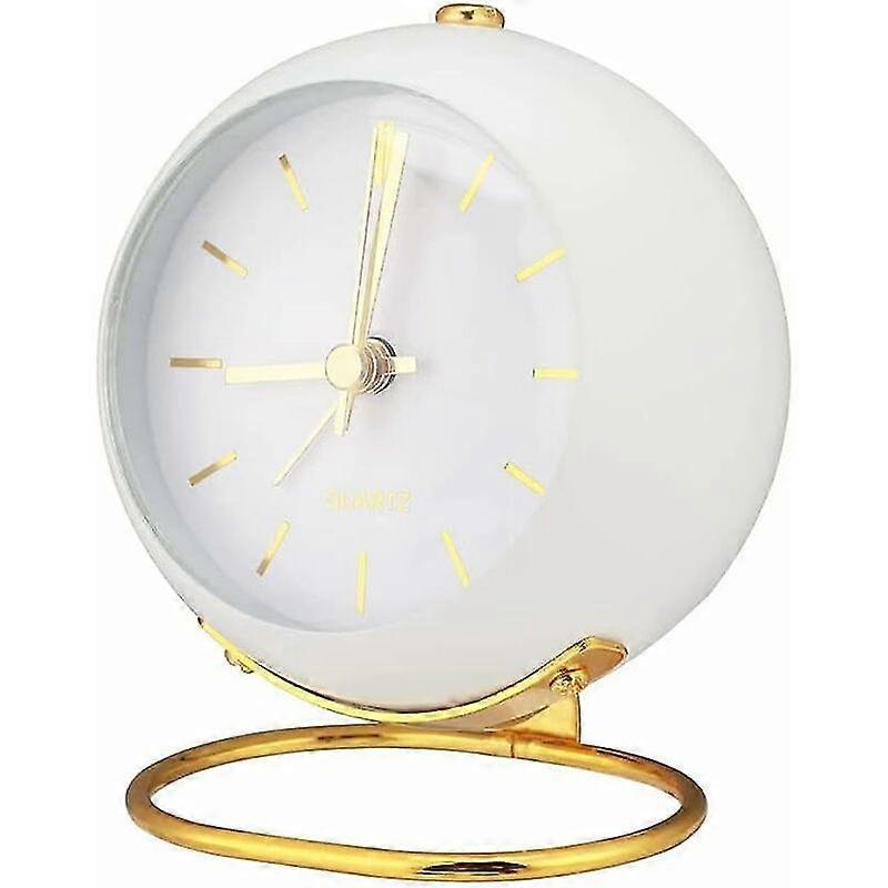 Analog Alarm Clock With Lights, Small Silent Retro Alarm Clock Student Bedside Alarm Clock Luminous Pointer Clock,suitable For Heavy Sleepers, Placed