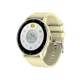 1.28-inch round screen smart bracelet sports bracelet weather forecast heart rate blood pressure message reminder watch yellow
