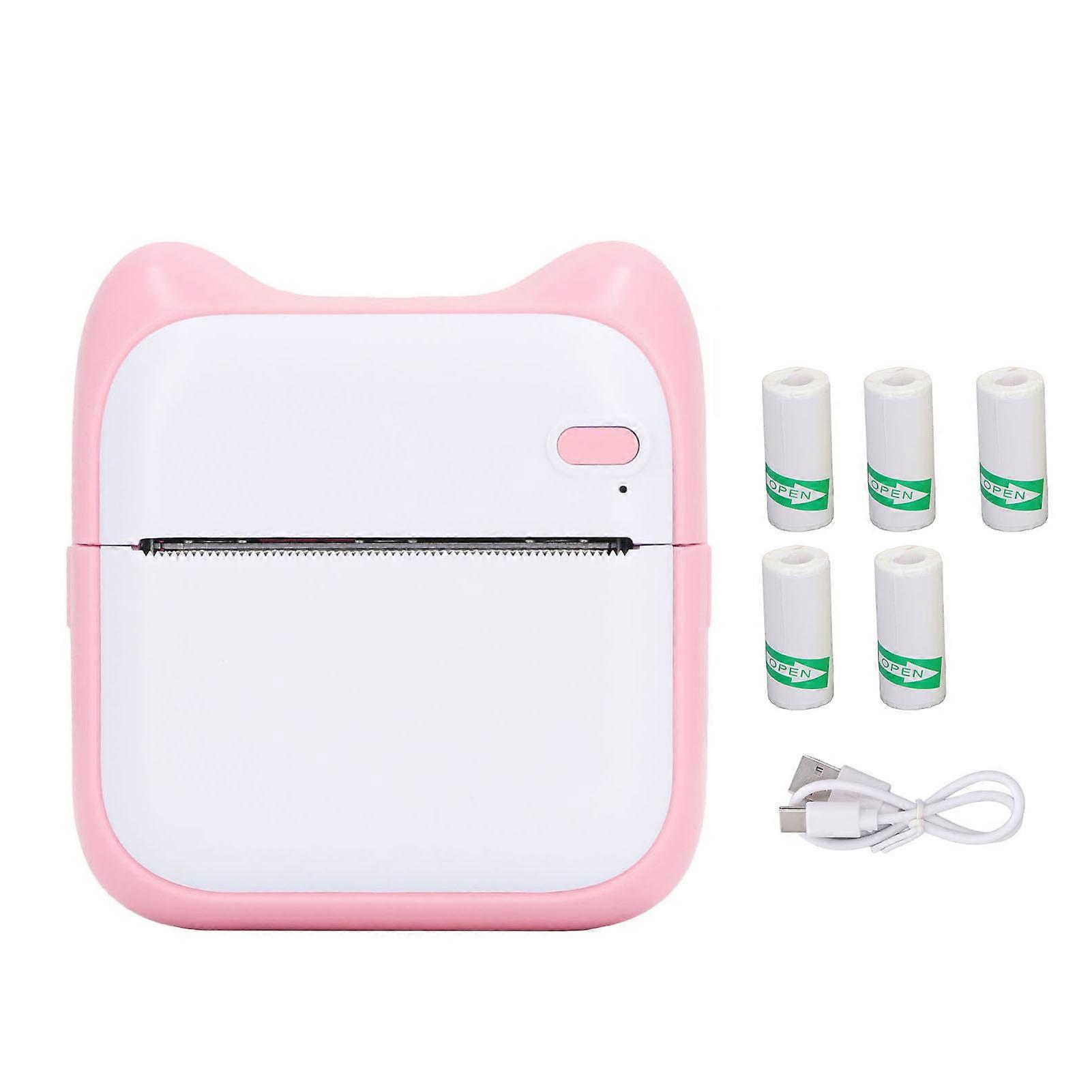 Pocket Thermal Printer Bluetooth Connection Printing Machine with Paper for Wrong Questions Notes