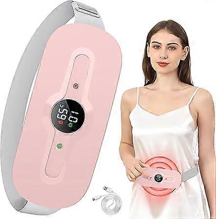 Heat Belt Period, Wireless Periods Heat Belt 2200 mAh Battery Portable Heating Pad Menstruation with 6 Heating Modes and 6 Vibration Modes, USB Electr