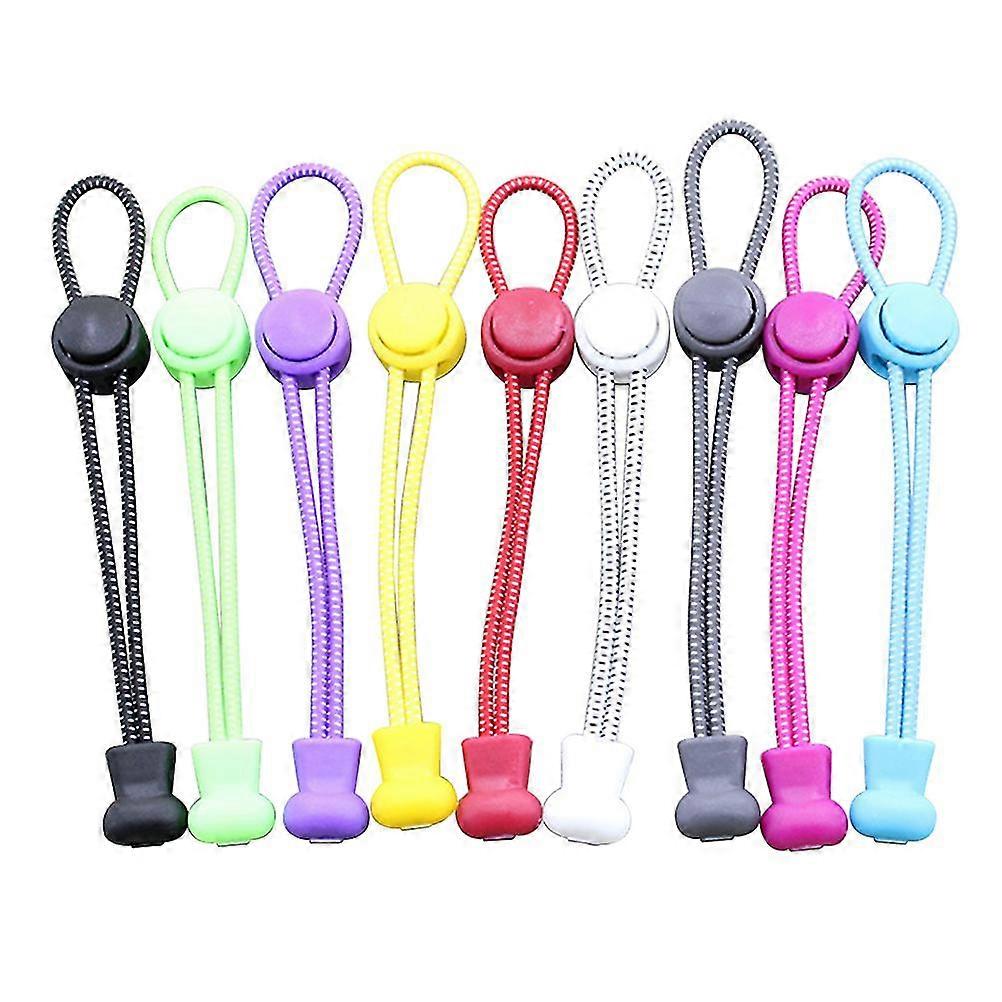 9pcs Elastic Shoe Laces Adjustable Tieless Shoelaces Shoelaces With Lock Device Useful Shoe Laces Strings For Sneakers Boots Shoes (mixed Color)