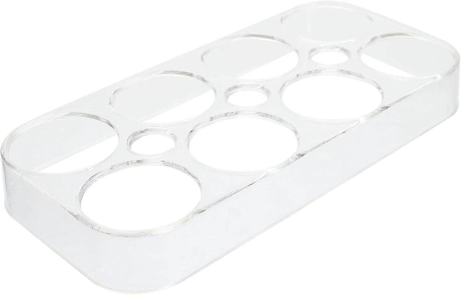 Refrigerator Egg Tray, 8 Eggs Plastic Egg Holder Boxes Easter Egg Display Rack Durable Egg Storage Case for Kitchen Refrigerator Countertop
