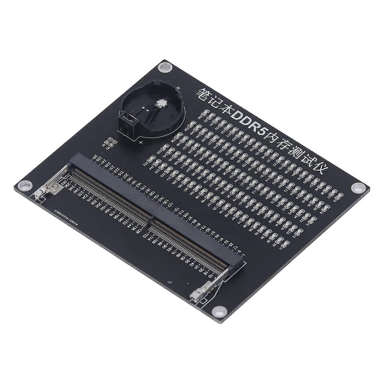 Carte de test de mémoire d’ordinateur portable avec lumière LED Carte de détection de réparation de circuit de carte mère d’ordinateur DDR5