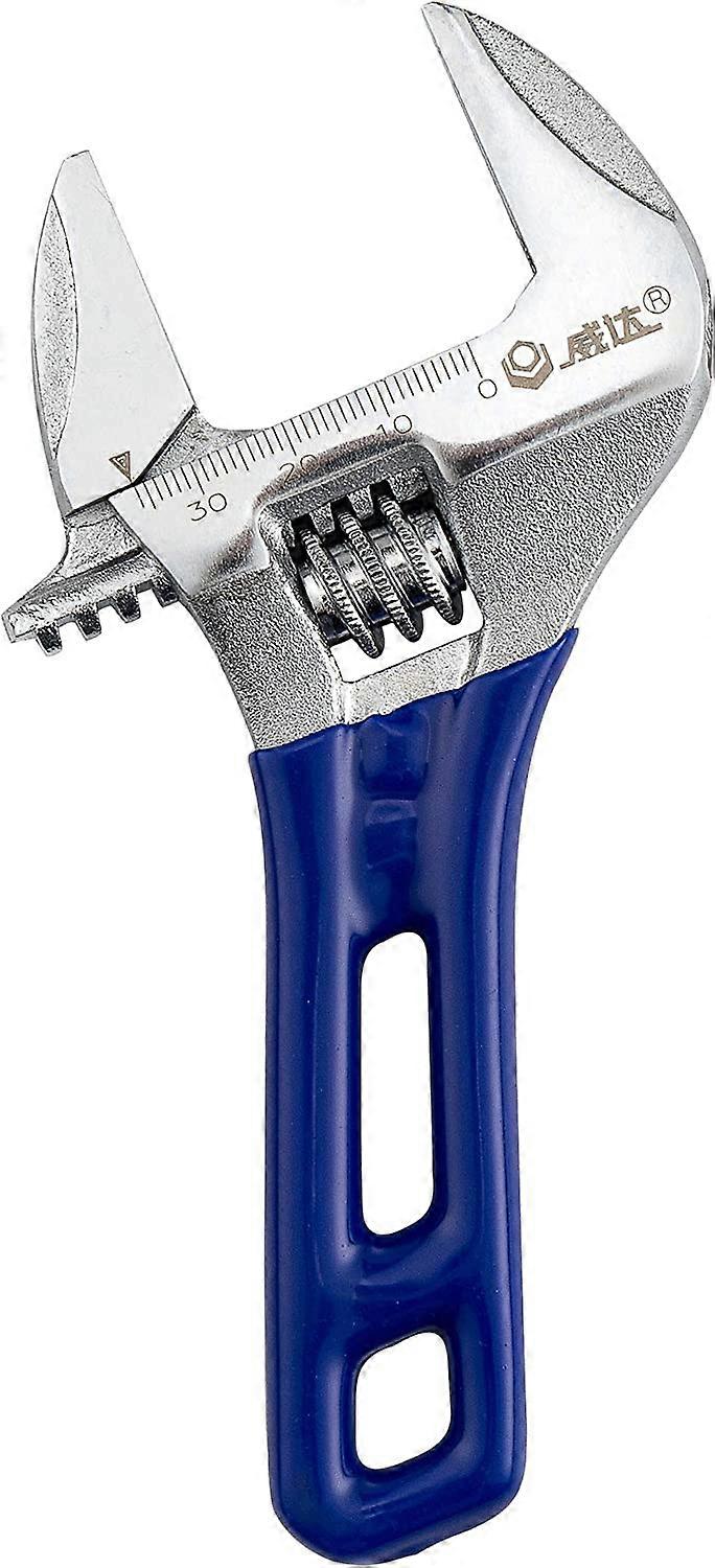 Adjustable wrench, large opening, adjustable with short handle, pipe pliers, adjustable spanner (6")