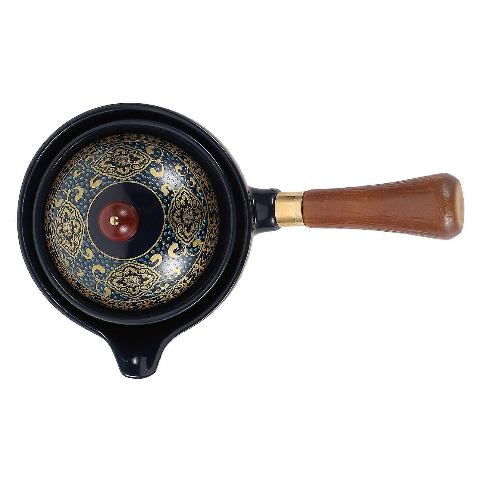 1pc Ceramic Teapot Handheld Teapot Exquisite Tea Set Side Handle Tea Kettle