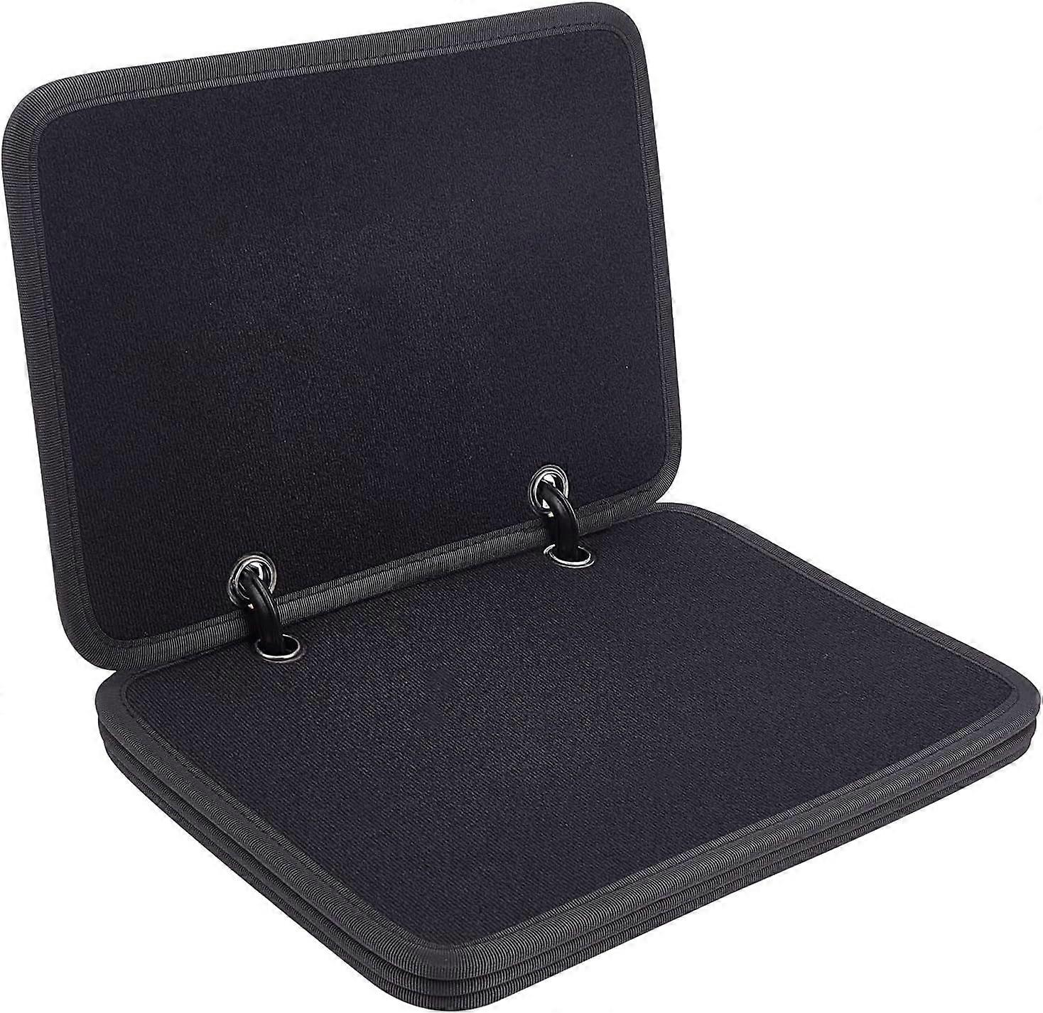 1 Set Tactical Patch Booklet Organizer Black Flip-Page Patch Book Mini Display Patches Panel Board with Removable D-Buckles for Military Army Combat M