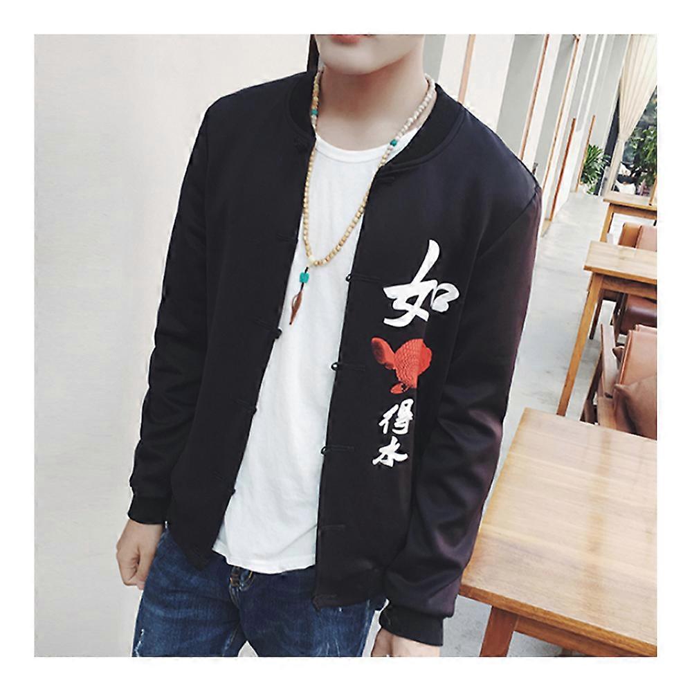Chinese Style Printing Plate Button Jacket Coat