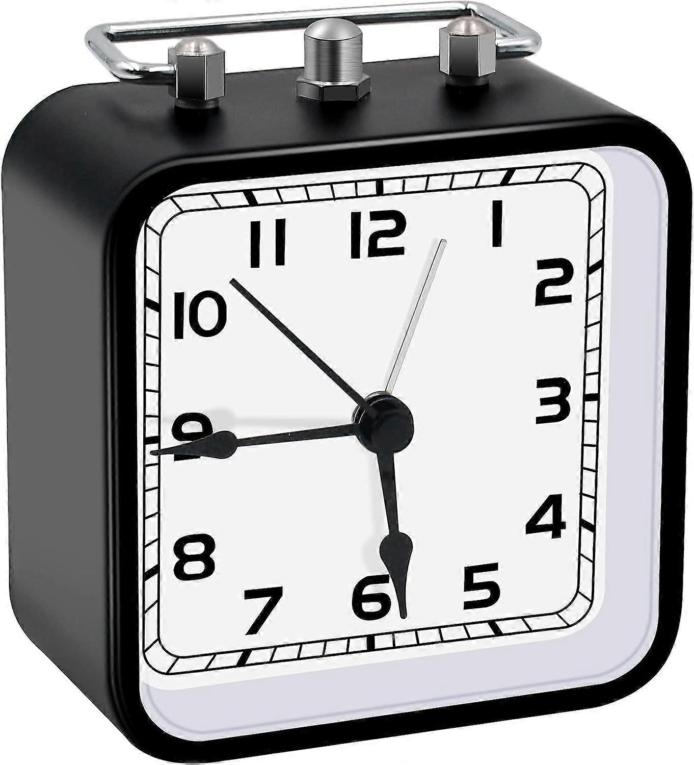 Silent Alarm Clock Bedside,Portable Clocks with Snooze and Night Light Function