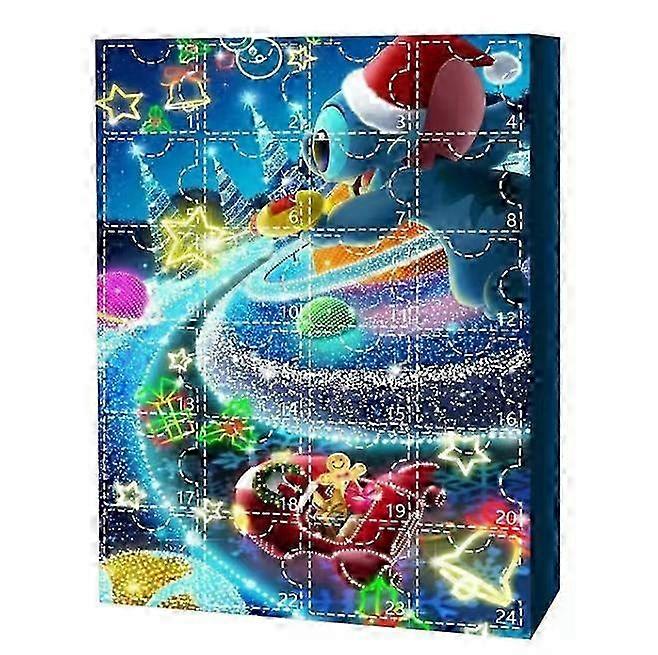 Calendarul de Advent de Crăciun New Star and Stitch Crăciun Advent Countdown Calendar Box 24Pcs Cadou Calendar Cutie oarbă