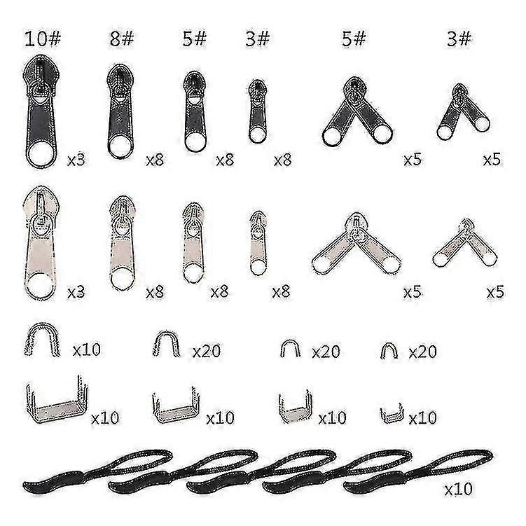 Kit de reparo de zíper com zíperes de substituição H