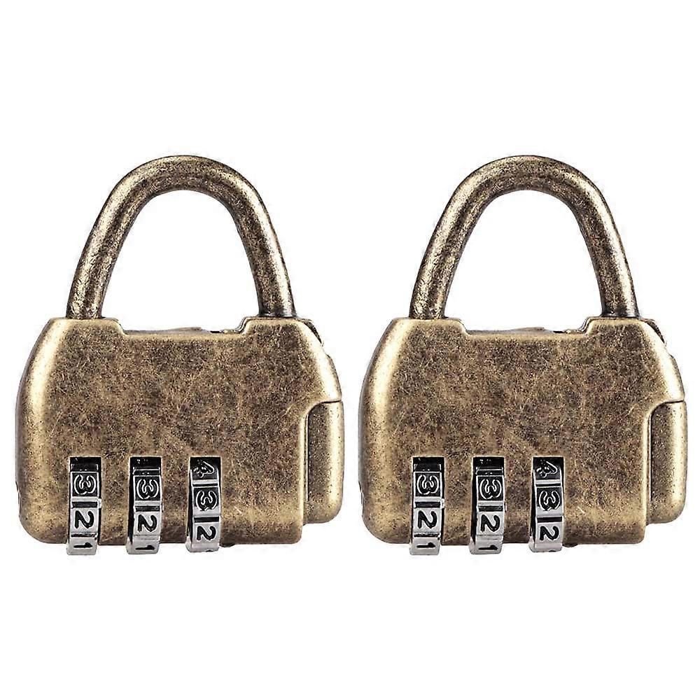 Combination Lock Digital Number Code Lock Creative Handbag Shape Padlock- 2 PCS Antique Bronze
