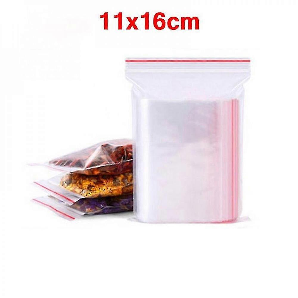 300/500pcs/pack επανασφραγιζόμενες πλαστικές τσάντες κλειδαριών φερμουάρ Σαφής πολυ τσάντα κλειδαριών φερμουάρ Αποθήκευση τροφίμων Επανακλειόμενο κενό φρέσκο οργανώνει τσάντα XGG