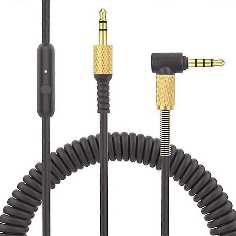 Extendable Coiled Cable Headset Cord for 1 2 3 Headset Cord 150cm/59.1in