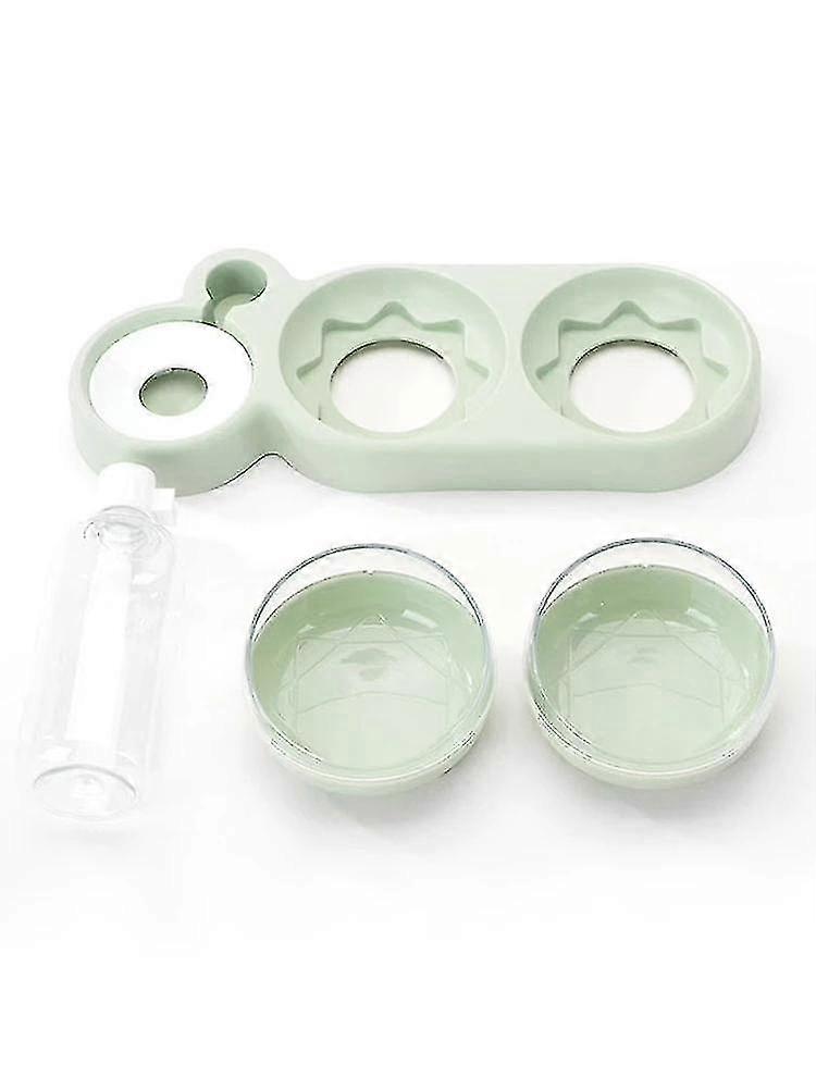 Cat Feeder Double Bowl Dog Water Dispenser Cat Food Bowl Puppy Feeding Stainless Steel