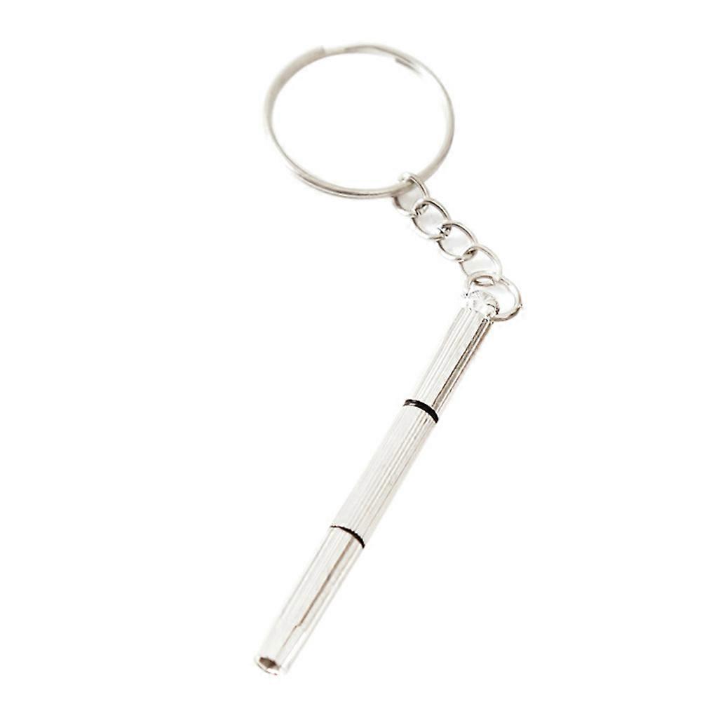 Multifunction 3 in 1 Metal Mini Screwdriver Keychain for Key Ring Flat for Head