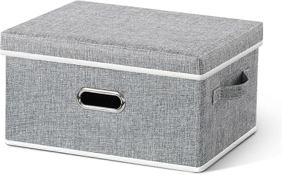 Storage Boxes with Lid, Foldable Storage Crates, Clothes Storage, 1 * 20L, 37 * 27 * 20cm