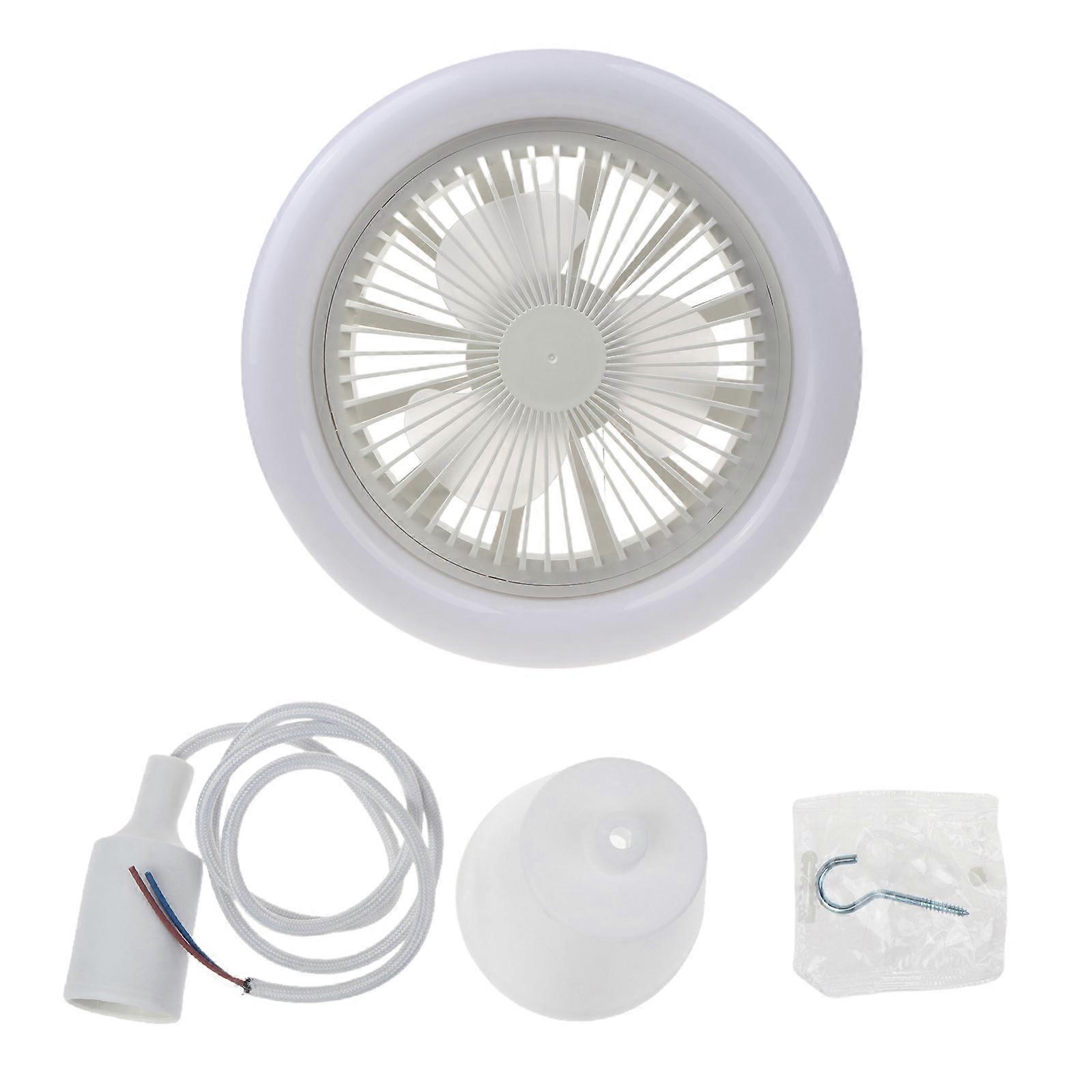 E27 LED Fan Lamp Ceiling Fan Led Light with 1m E27 Cord for Office Bedroom Room