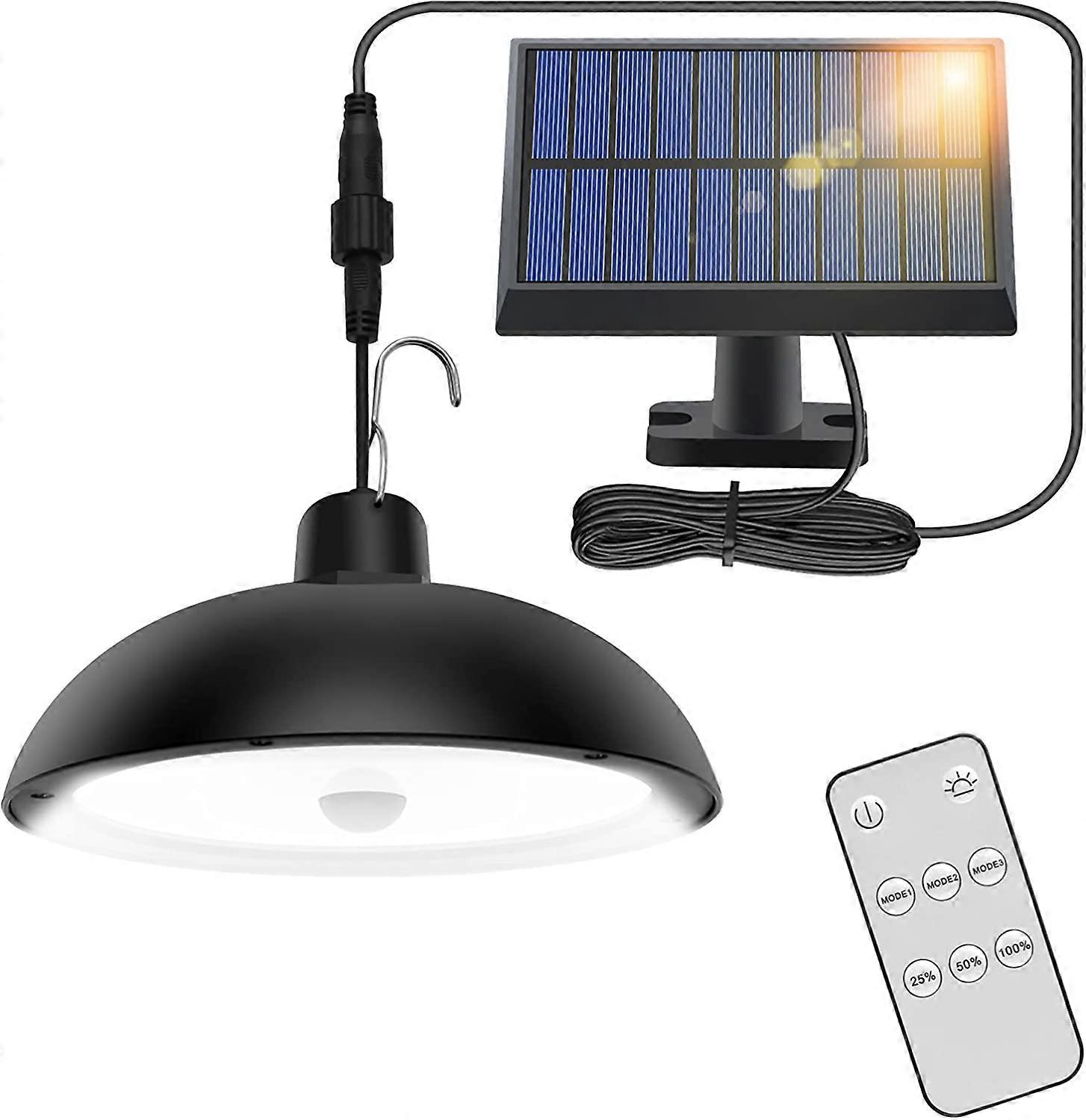 Solar Lights Outdoor,78LED 4 Mode with Sensor,Remote Control,360Adjustable Solar Panel,IP65 Waterproof