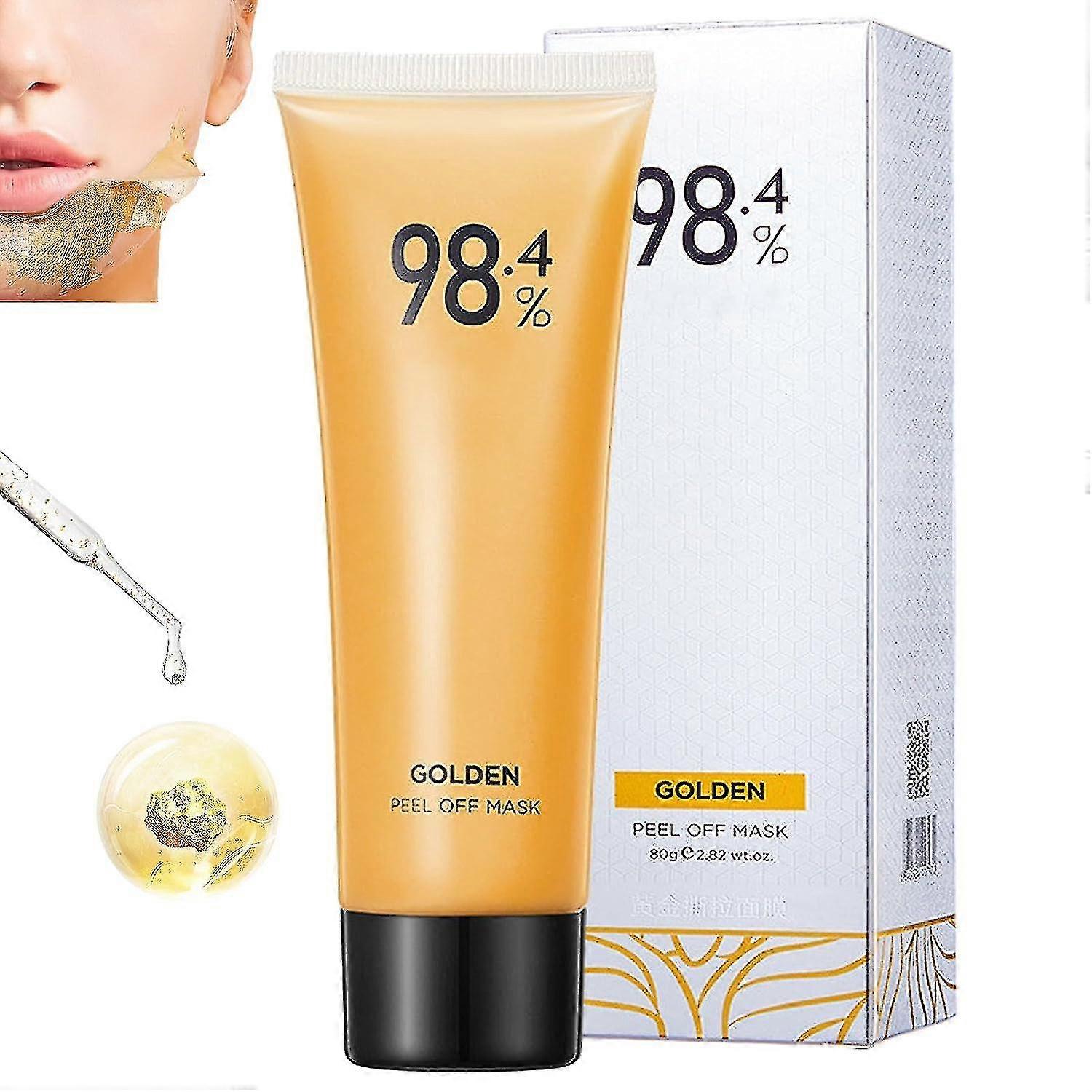 Peel-off αντιρυτιδική μάσκα λεύκανσης, χρυσή μάσκα αποφλοίωσης, ξεφλουδίστε την αντιρυτιδική μάσκα προσώπου, λευκαίνετε τη μάσκα απολέπισης off, μάσκα αφαίρεσης μαύρων στιγμάτων ενυδατικό πρόσωπο s