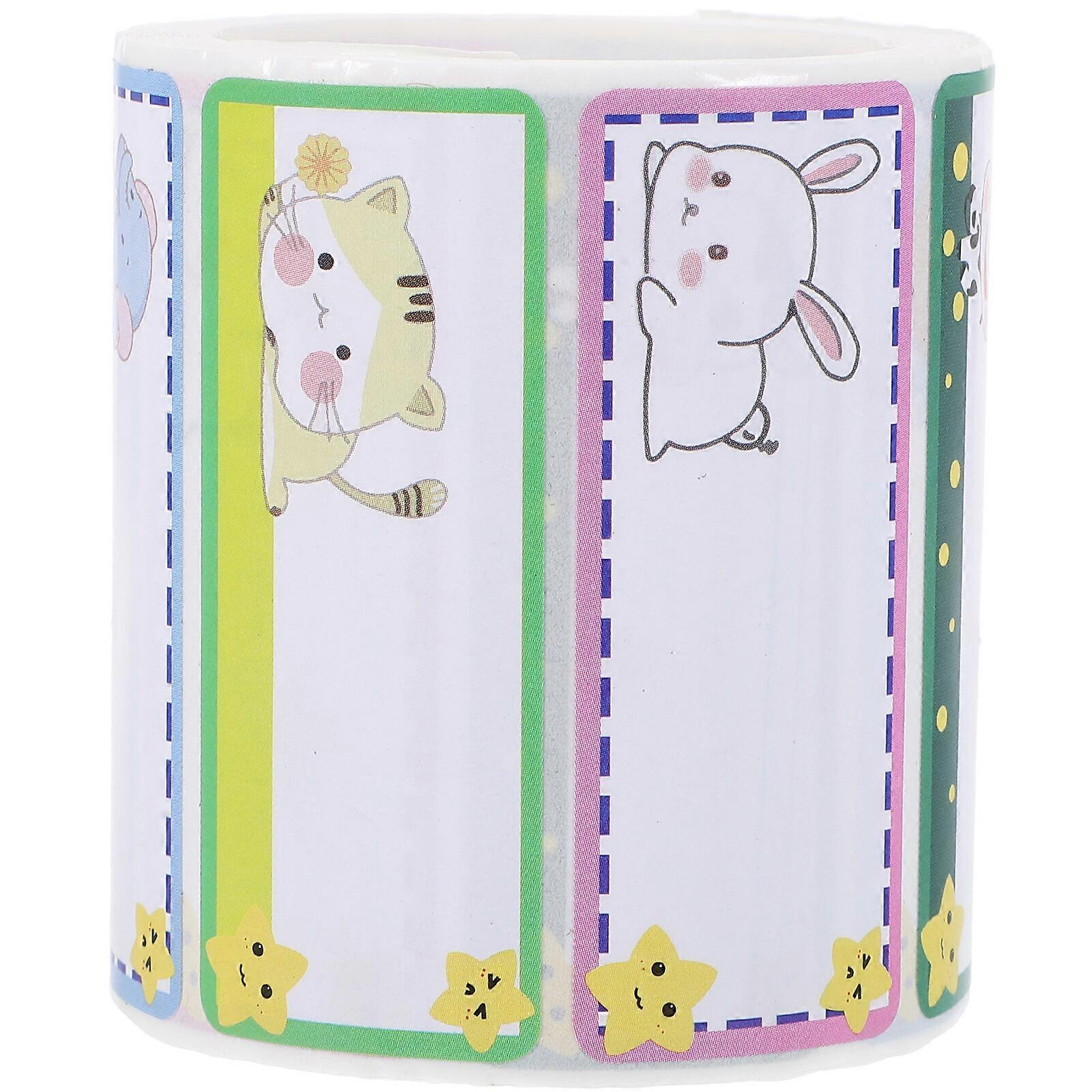 1 Roll Paper Name Tags Desk Nameplates Study Room Classroom Desk Nameplates with Adhesive Sticker