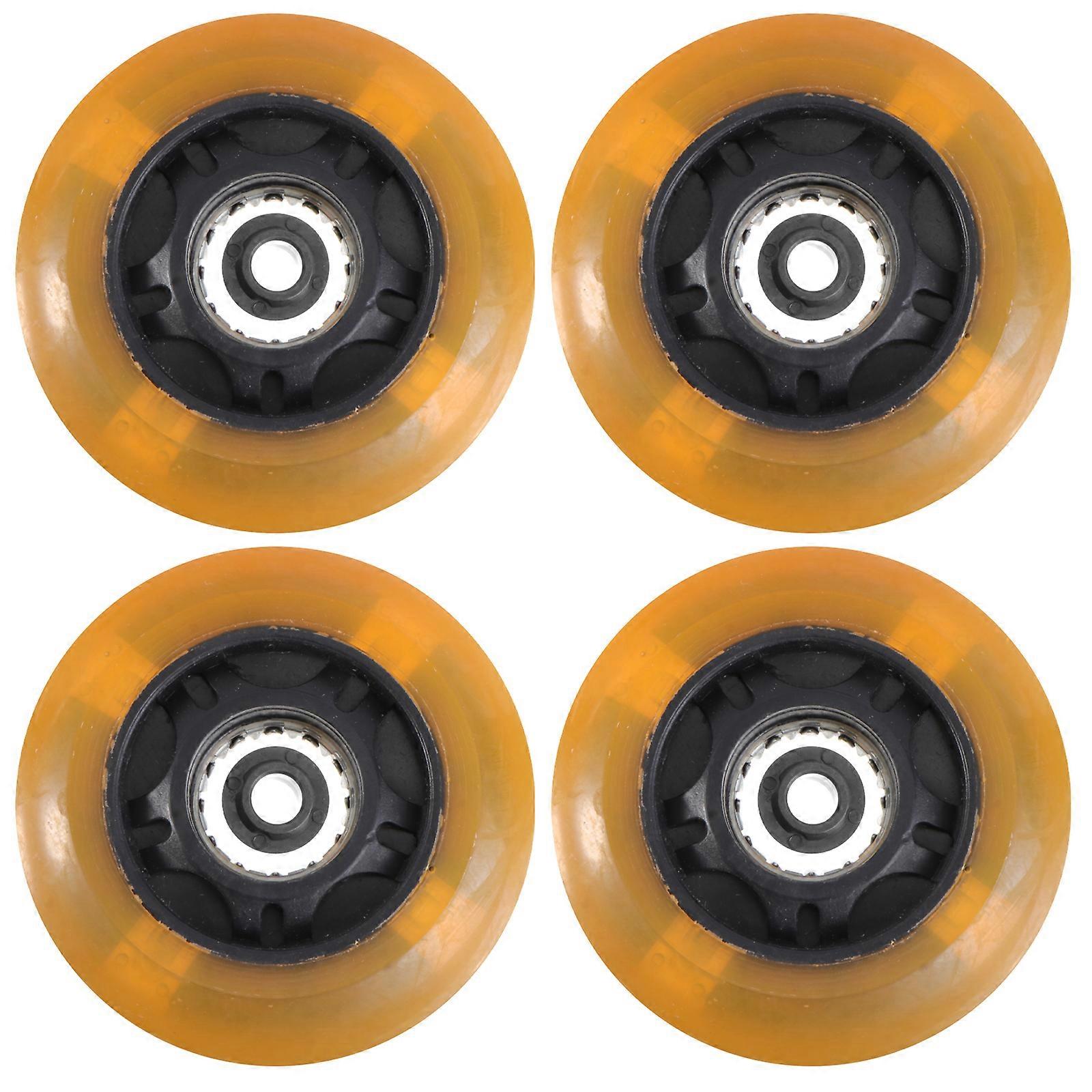 4pcs 70mm LED Skate Wheels Inline Roller Wheels for Outdoor Replacement (Random Color)