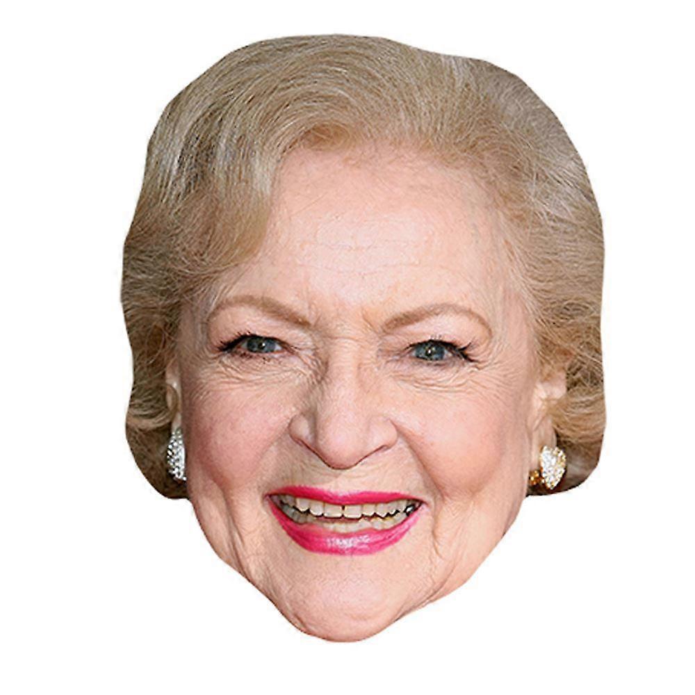 Betty White Celebrity Mask, Flat Card Face