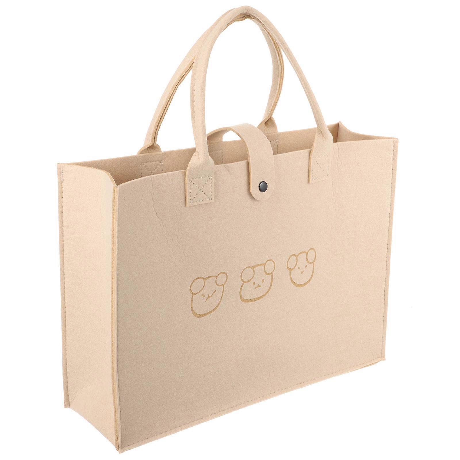 Multi-function Tote Bag Portable Handbag Adorable High-capacity Bear Bag Concise Handbag